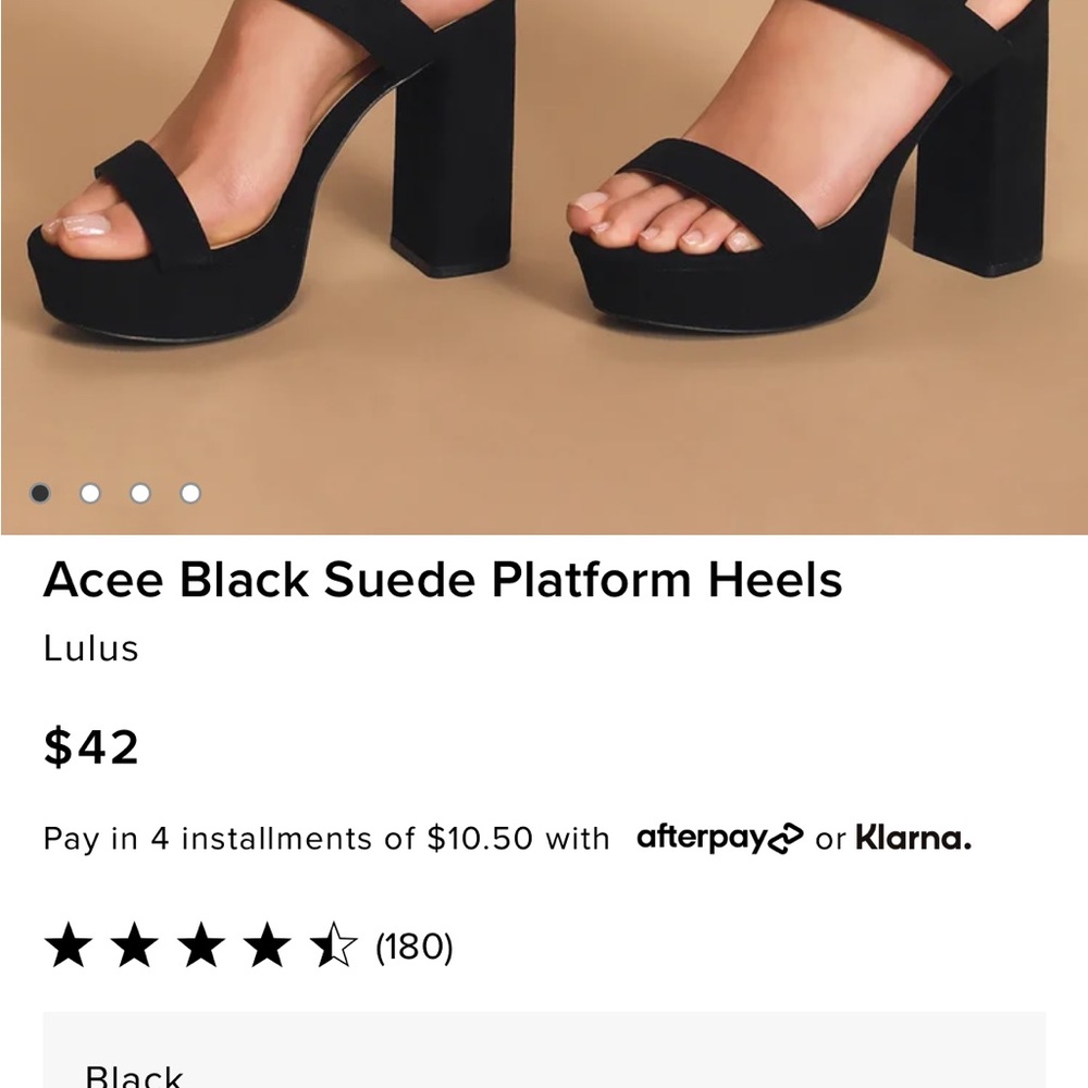 Lulus black suede heels